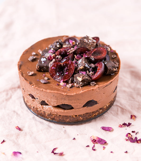 Raw Cherry Cocoa Cake